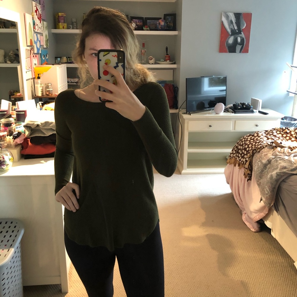 American Eagle Army Green Sweater